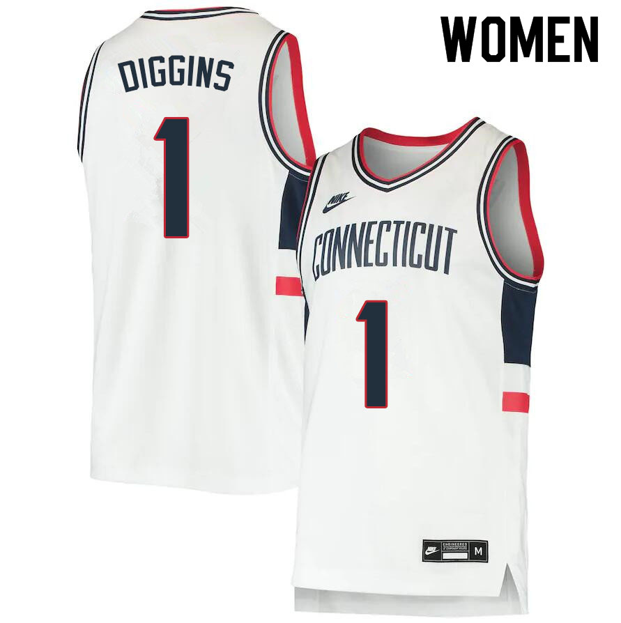 Women #1 Rahsool Diggins Uconn Huskies College Basketball Jerseys Sale-Throwback - Click Image to Close
